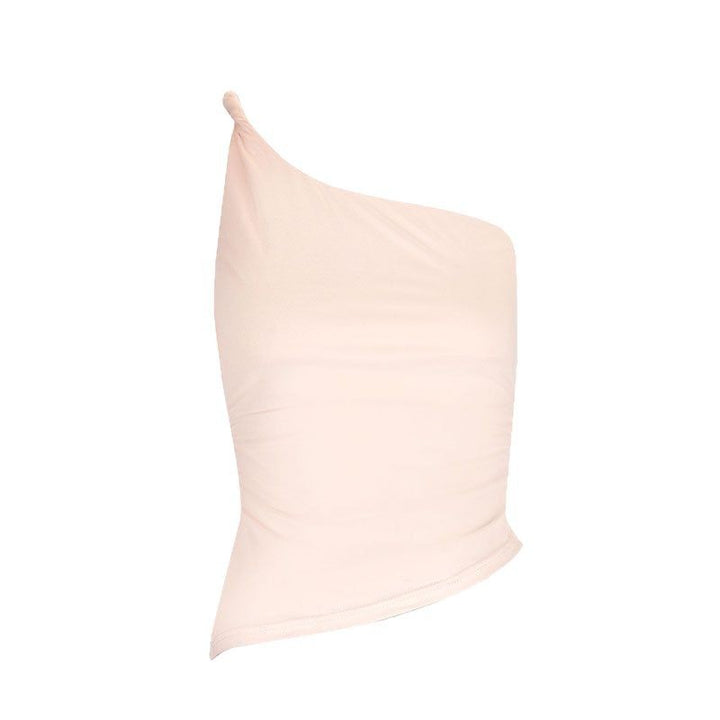 Damen asymmetrisches Top mit elegantem Ein-Schulter-Schnitt und figurformendem Design Drune
