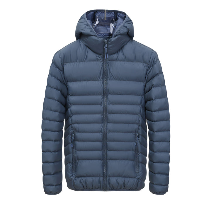 Herren Leichte gesteppte Kapuzen‑Steppjacke mit hohem Kragen, Thermofutter & Reißverschluss Drune