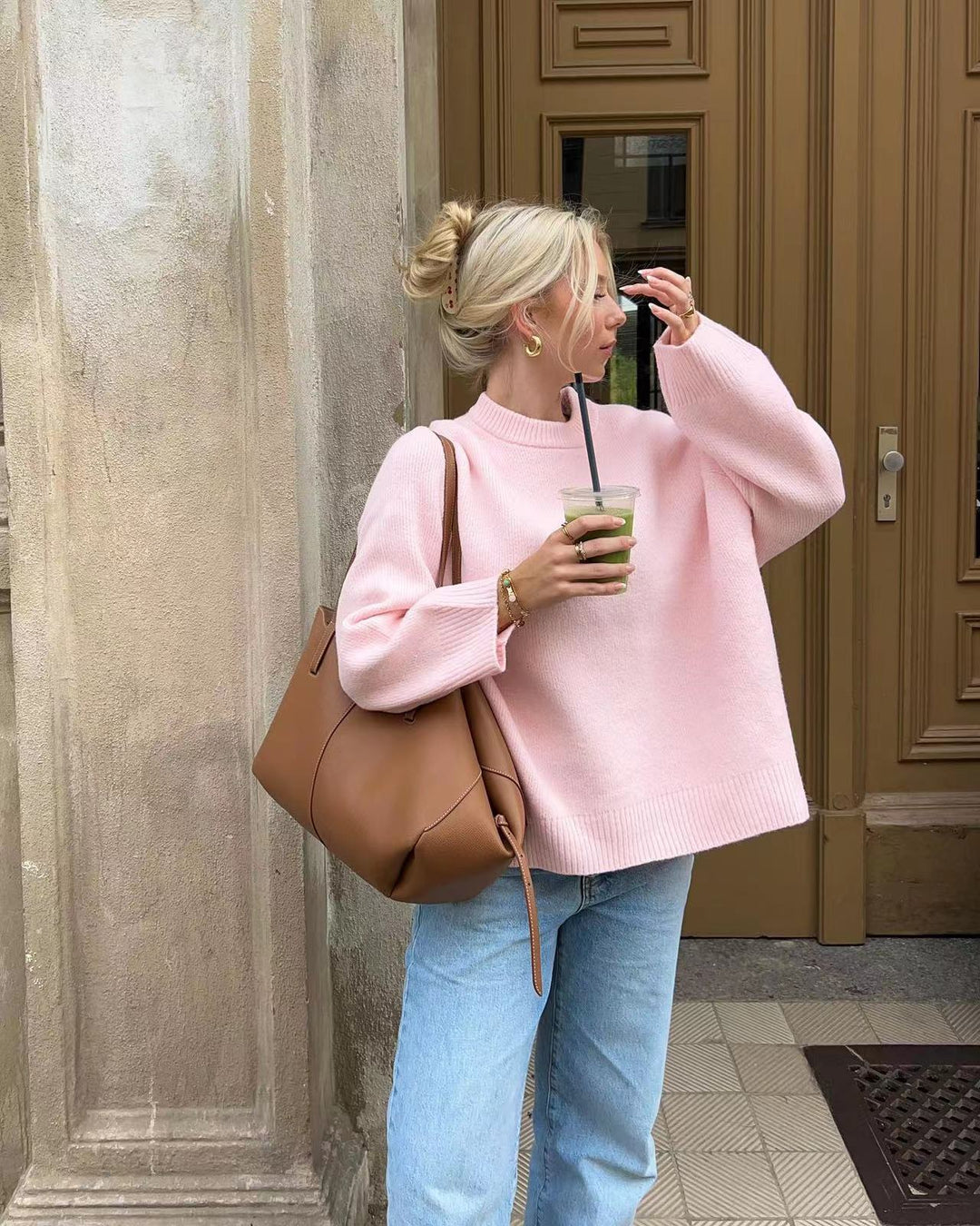 Drune | Strickpullover mit Hohem Hals Lässige Passform Minimalistischer Stil