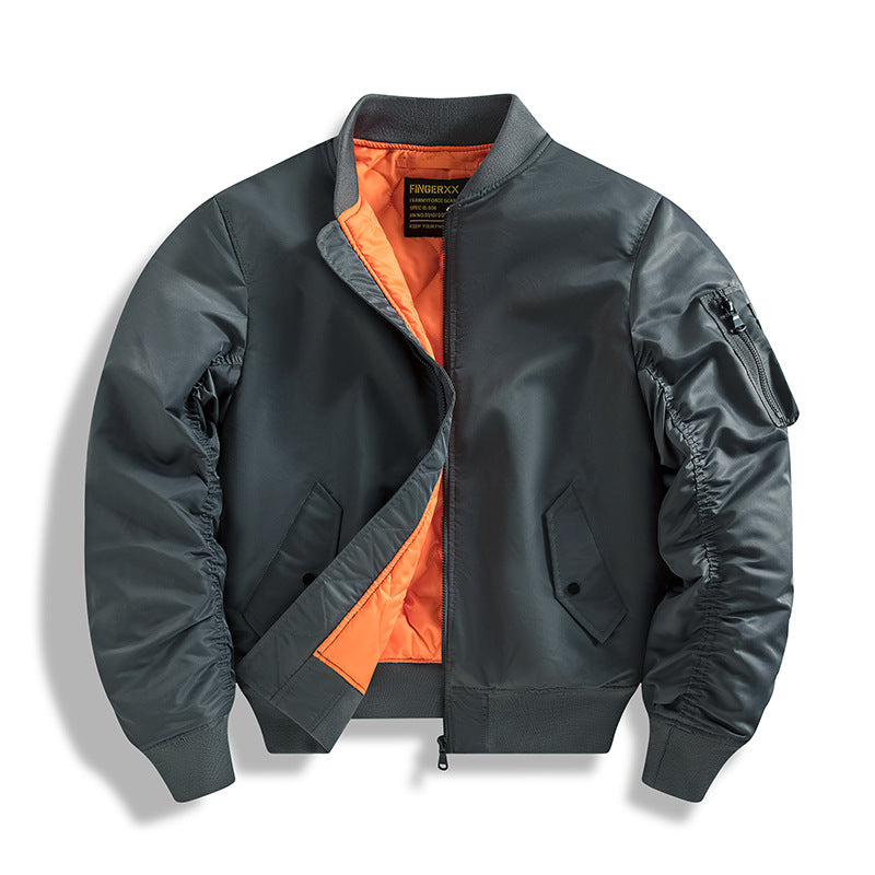 Herren Bomberjacke im MA-1 Stil mit kontrastreichem Steppfutter Drune