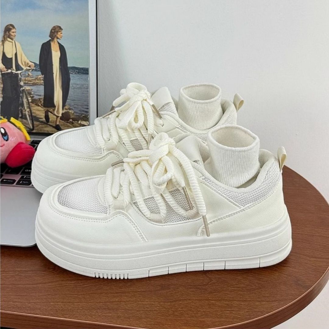 Damen modische Sneakers mit hochgezogenem Schaft und dämpfender Sohle Drune
