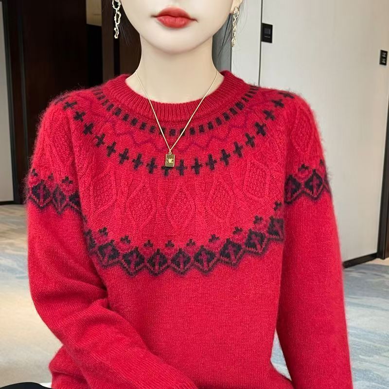 Damen Kuschelnder Strickpullover Drune