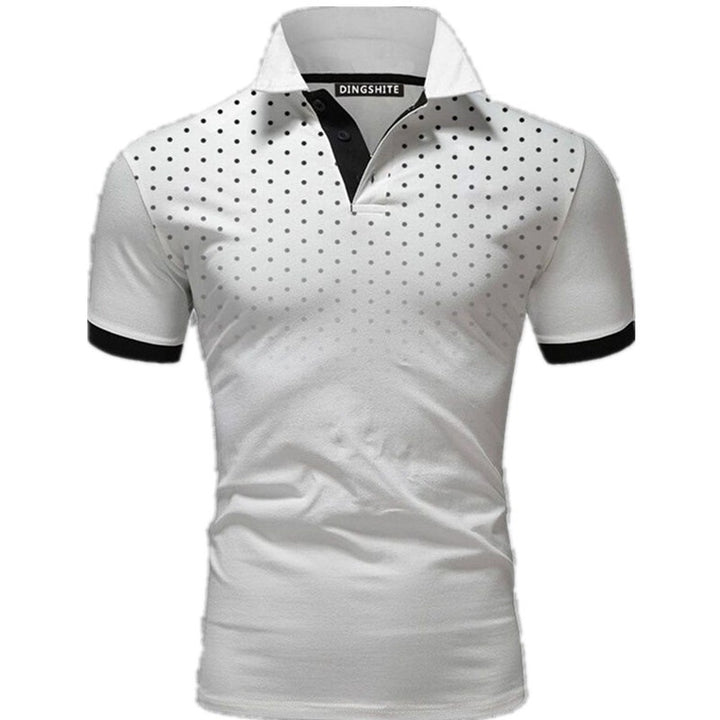 Herren Poloshirt mit modernen Punktdesign und atmungsaktiven Eigenschaften Drune