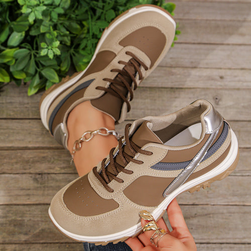 Damen Plateau-Sneaker mit robuster Profilsohle und gepolstertem Komfortfußbett Drune