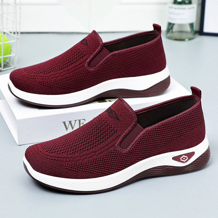 Damen nan atmungsaktiver gestrickter Slip-On Freizeitschuh mit dämpfender EVA-Sohle Drune
