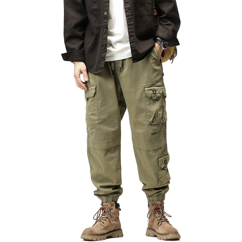 Herren Cargo-Joggerhose mit ergonomischen Kniepaneelen, Tunnelzugbund und elastischen Bündchen Drune