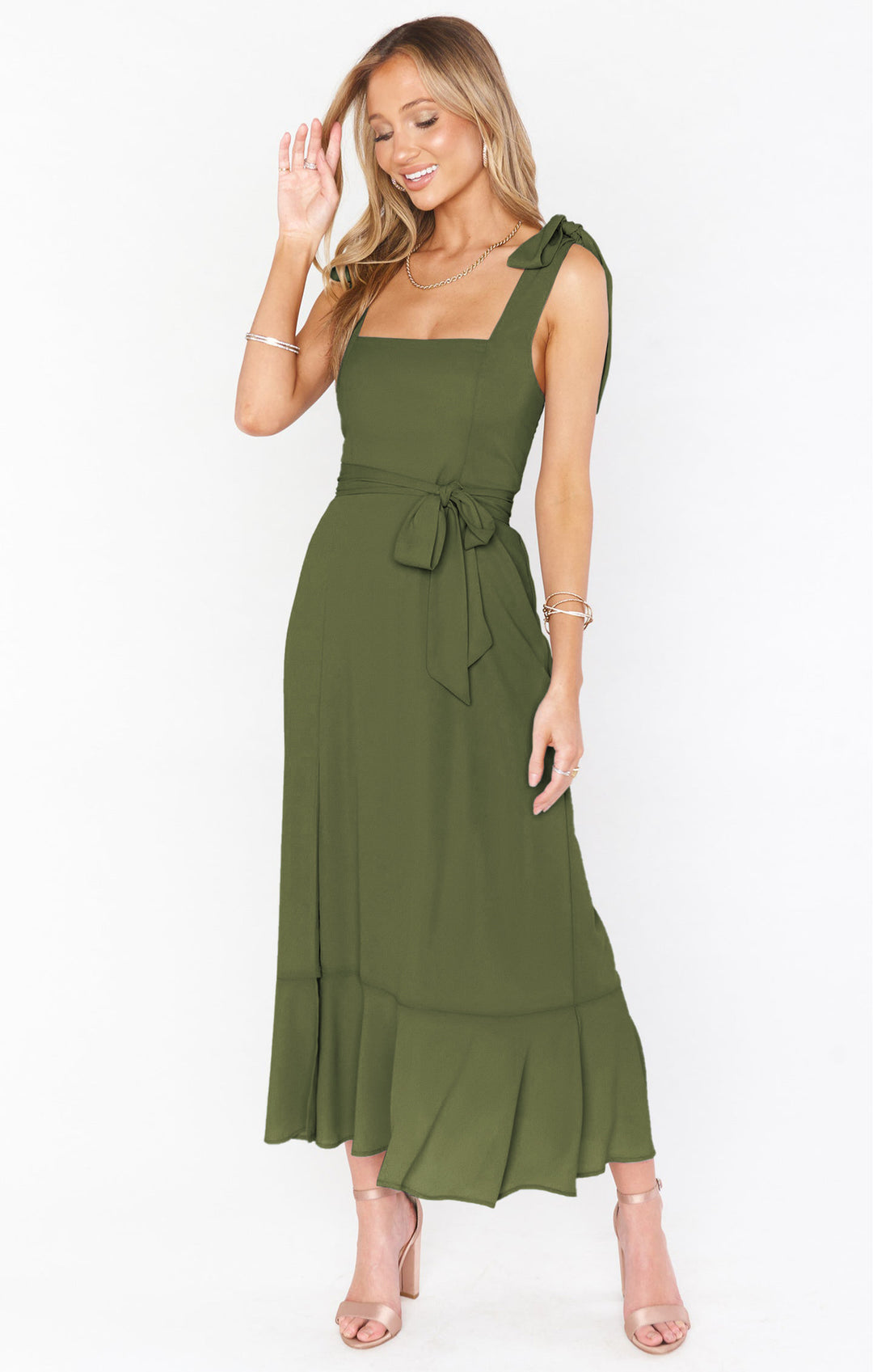Damen Maxikleid mit elegantem Schnitt und seitlichem Schlitz Drune