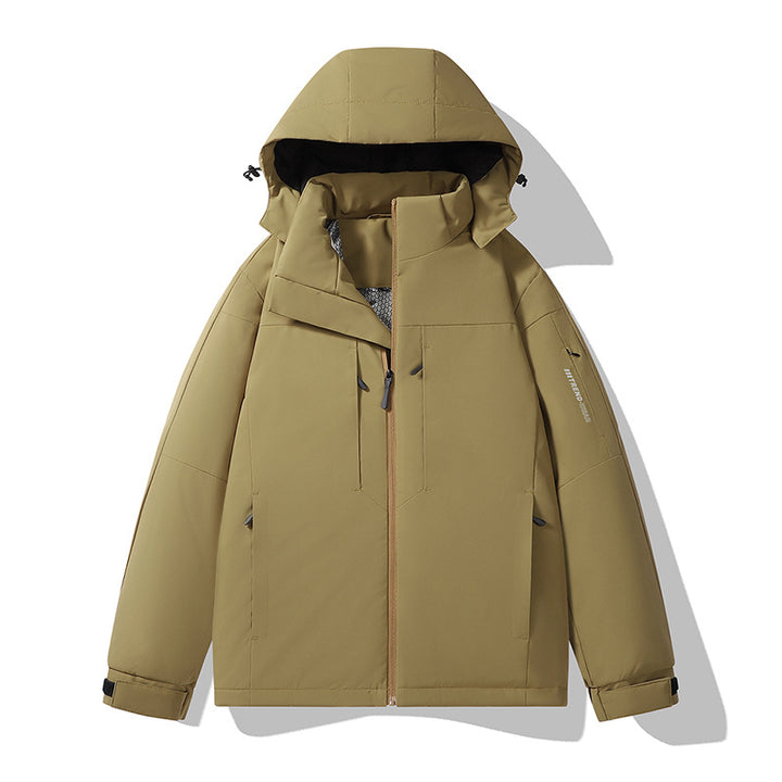 Herren Isolierte Kapuzen-Thermojacke im technischen Outdoorstil Drune