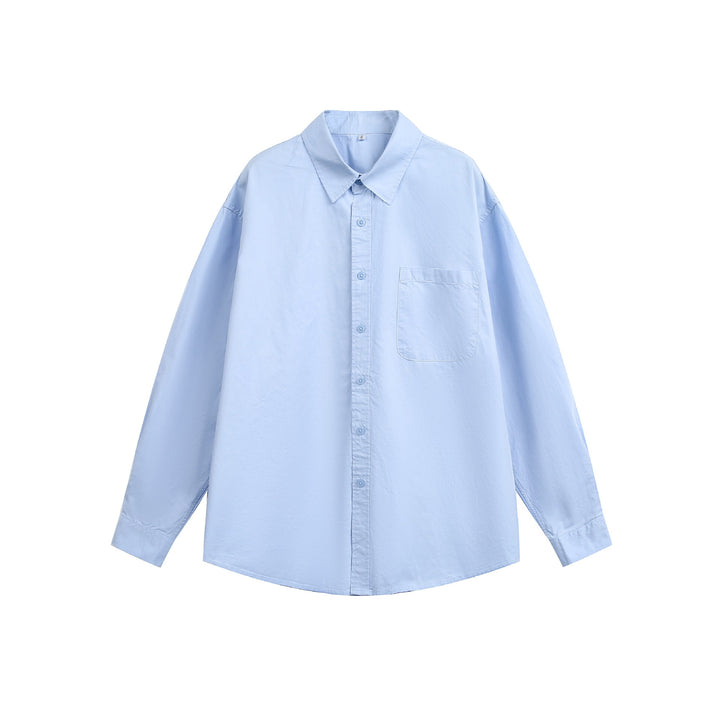 Damen Oversize-Casual-Hemd mit Drop-Shoulder und Brusttasche Drune