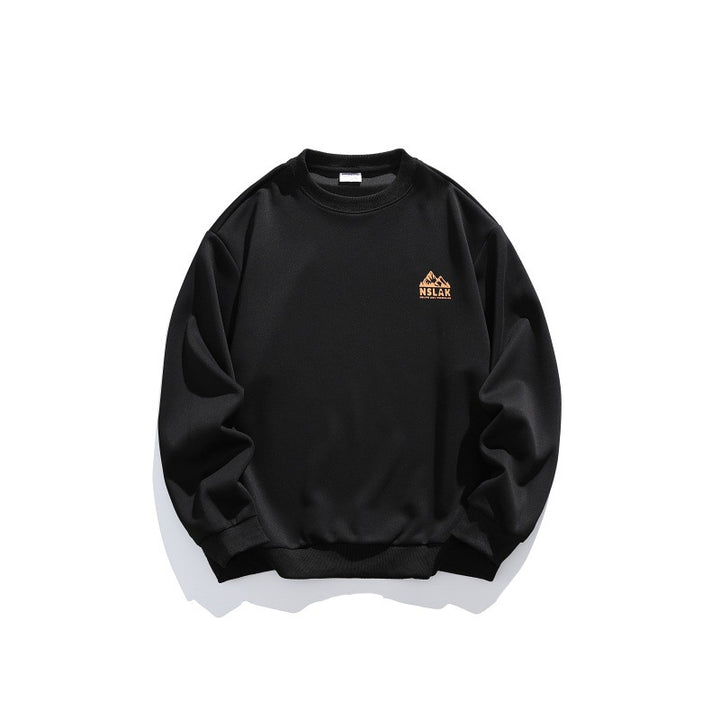 Unisex Lockeres Rundhals-Sweatshirt mit feiner Waffelstruktur Drune