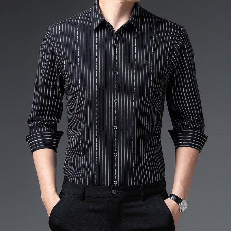 Herren Hemd mit modernem Streifenmuster und eleganter Passform Drune