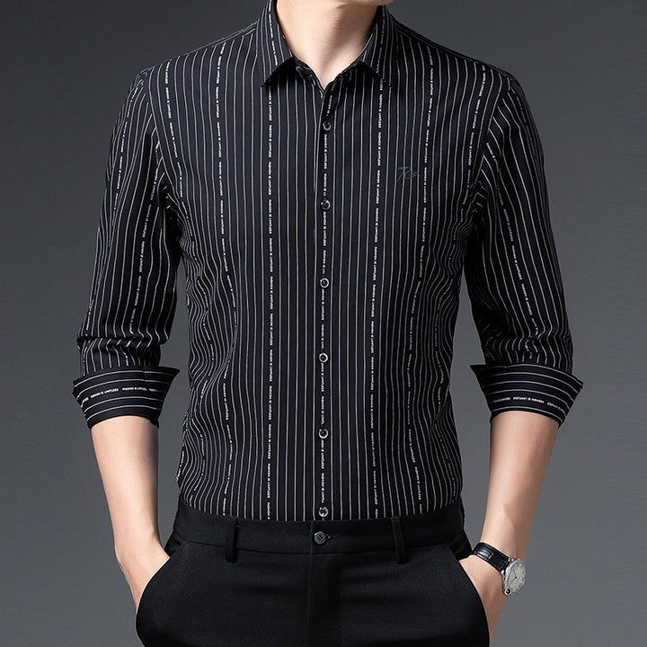 Herren Hemd mit modernem Streifenmuster und eleganter Passform Drune