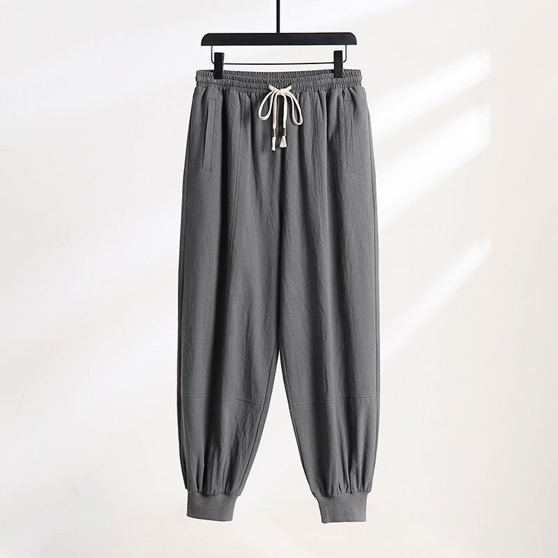 Herren Leichte Baumwoll-Jogginghose mit Kordelzug, Elastischem Bündchen und praktischen Taschen Drune