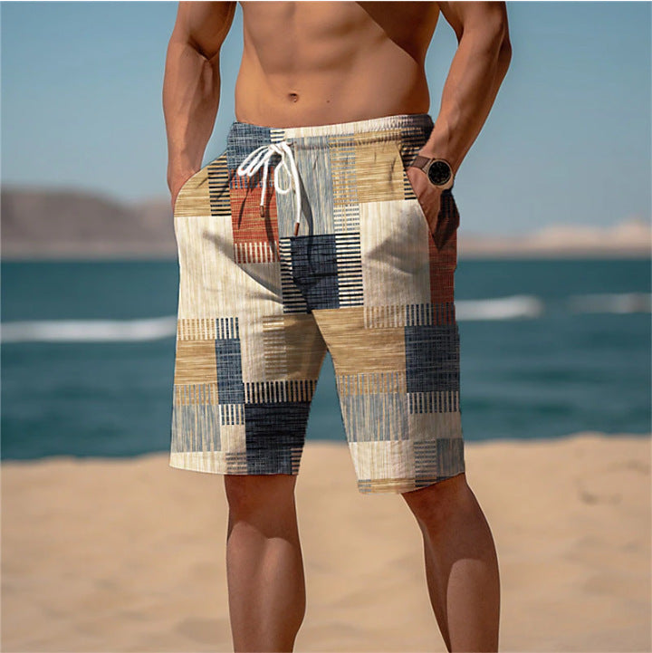 Herren stylische Bade-Shorts mit modernem Graphikmuster Drune
