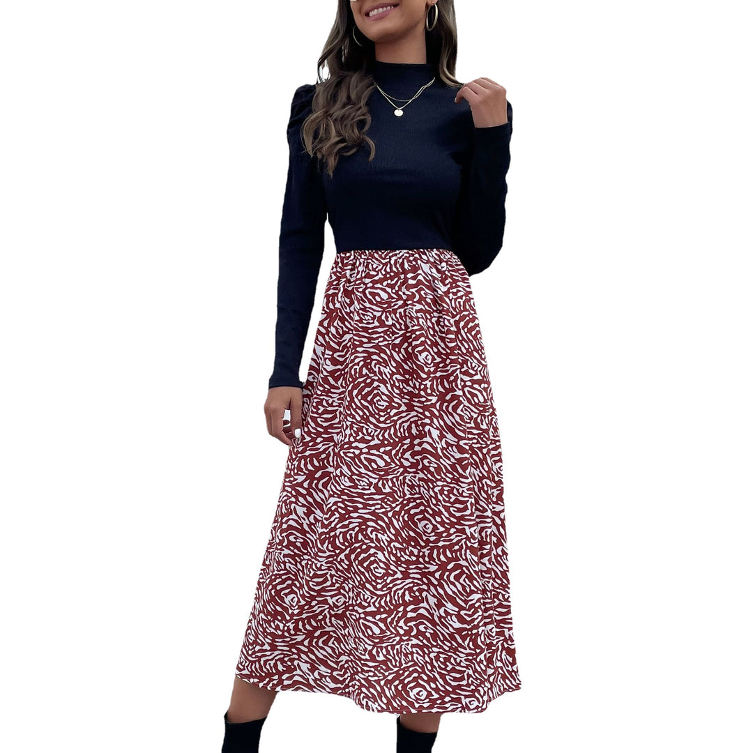 Damen Elegante und verspielte Maxi-Rock mit floralem Muster Drune