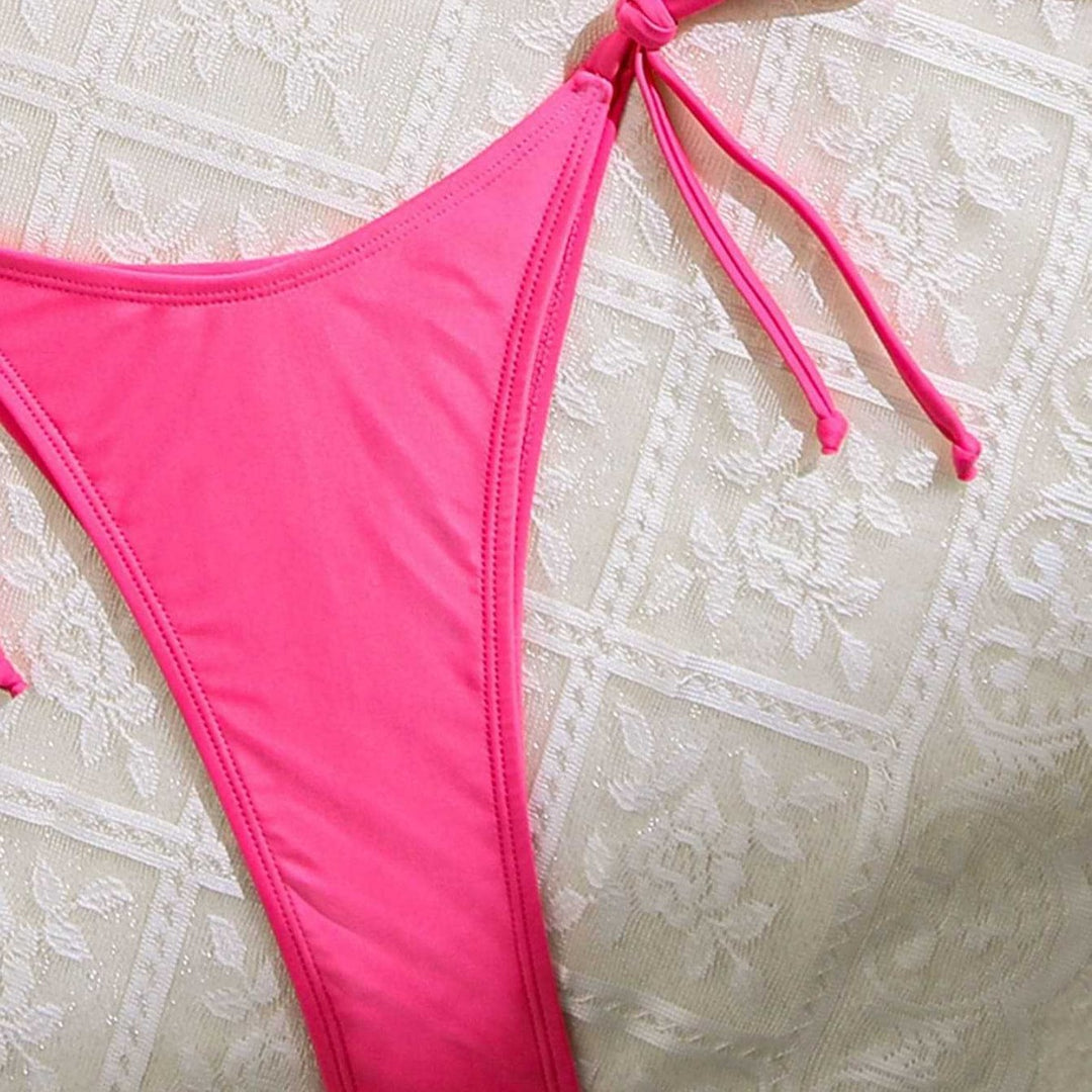 Damen Floral verziertes Triangel-Bikini Drune