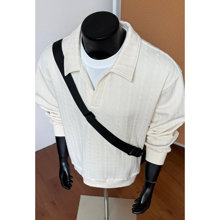 Herren Modischer und atmungsaktiver Stehkragen Pullover Drune