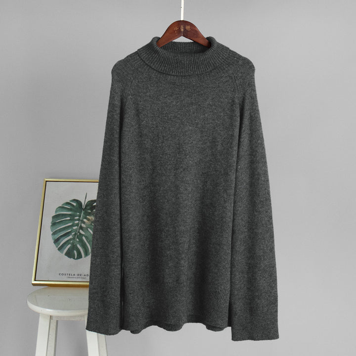 Damen Oversized Rollkragenpullover Drune
