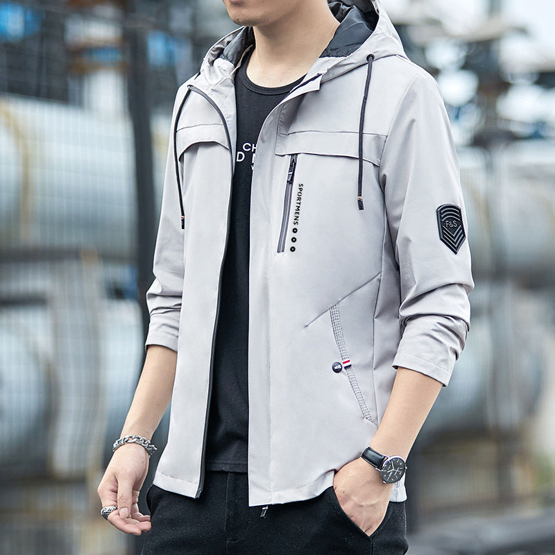 Herren Multifunktionale Sportjacke mit Kapuze Drune