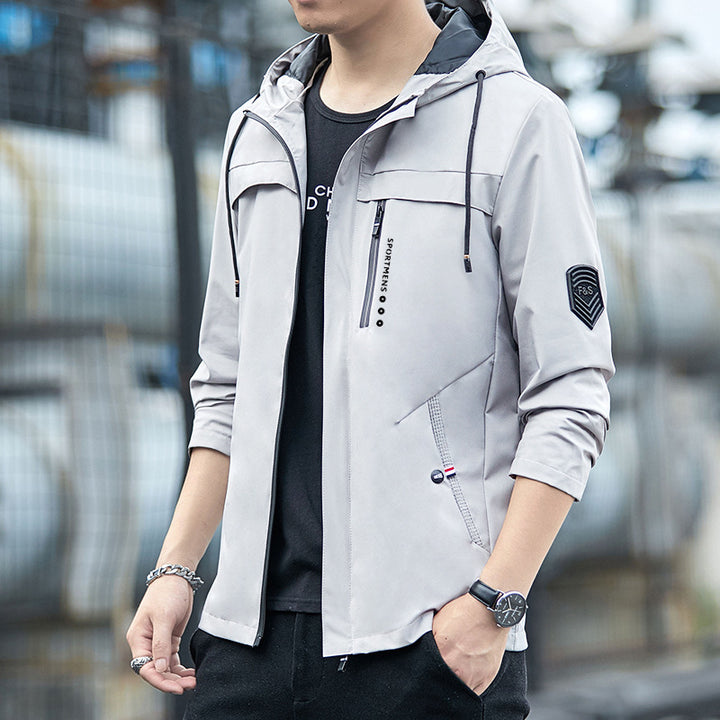 Herren Multifunktionale Sportjacke mit Kapuze Drune