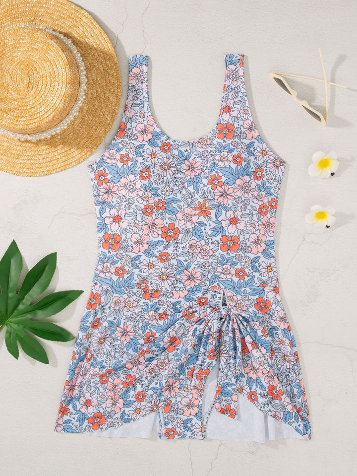 Damen Monokini mit verspieltem Punkte-Muster und Wickeleffekt Drune