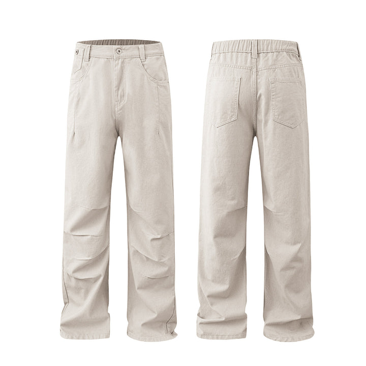 Damen Weitgeschnittene Denim-Hose mit elastischem Bund Drune