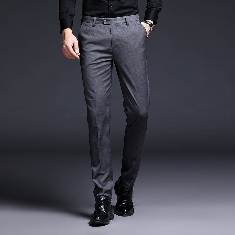Herren elegante Anzughose mit schmalem Schnitt und atmungsaktiver Textur Drune