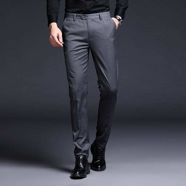 Herren elegante Anzughose mit schmalem Schnitt und atmungsaktiver Textur Drune