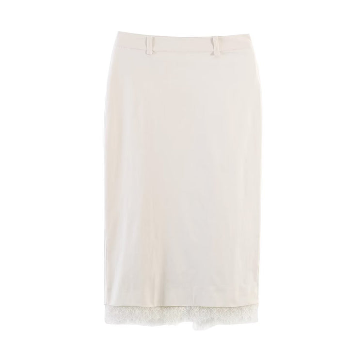 Damen Bleistiftrock mit feiner Spitze und elegantem Bund Drune