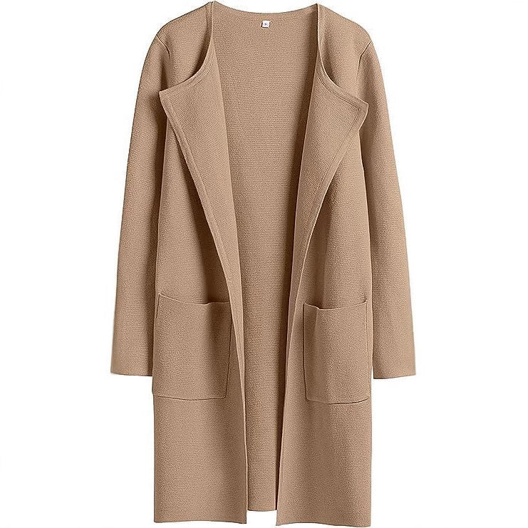 Damen Strickmantel mit lässigem Schnitt und praktischen Taschen Drune