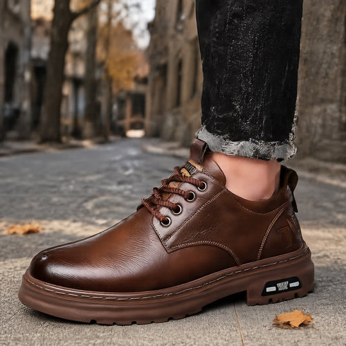 Herren Robuste und elegante Lederschnürschuhe Drune
