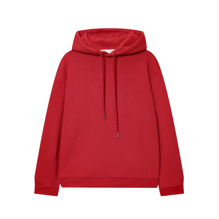 Damen Oversize Kapuzenpullover aus schwerer Baumwollmischung mit Kängurutasche und Tunnelzug Drune