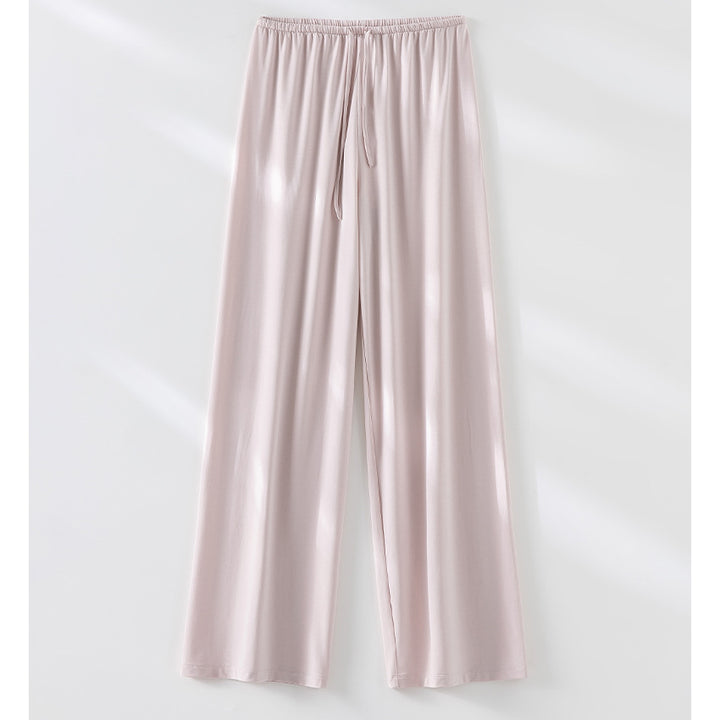 Damen Weite Relax-Hose aus seidigem Modal mit elastischem Bund und Tunnelzug Drune