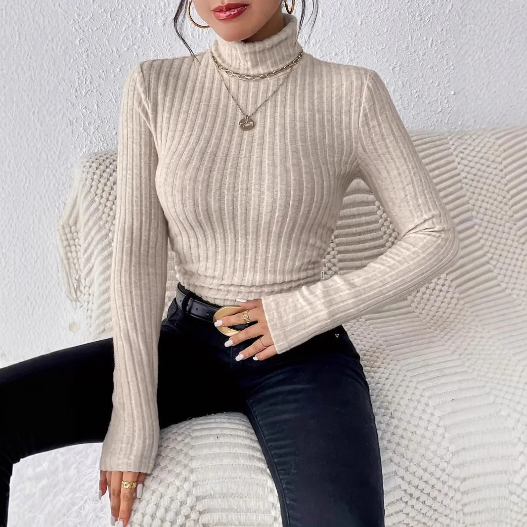 Damen Elegantes und bequemes langsames Stehkragenoberteil Drune