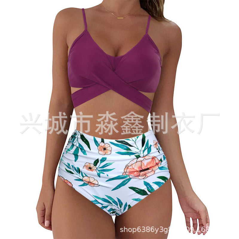 Damen Crop-Top Bikini-Set mit geflochtenem Design Drune