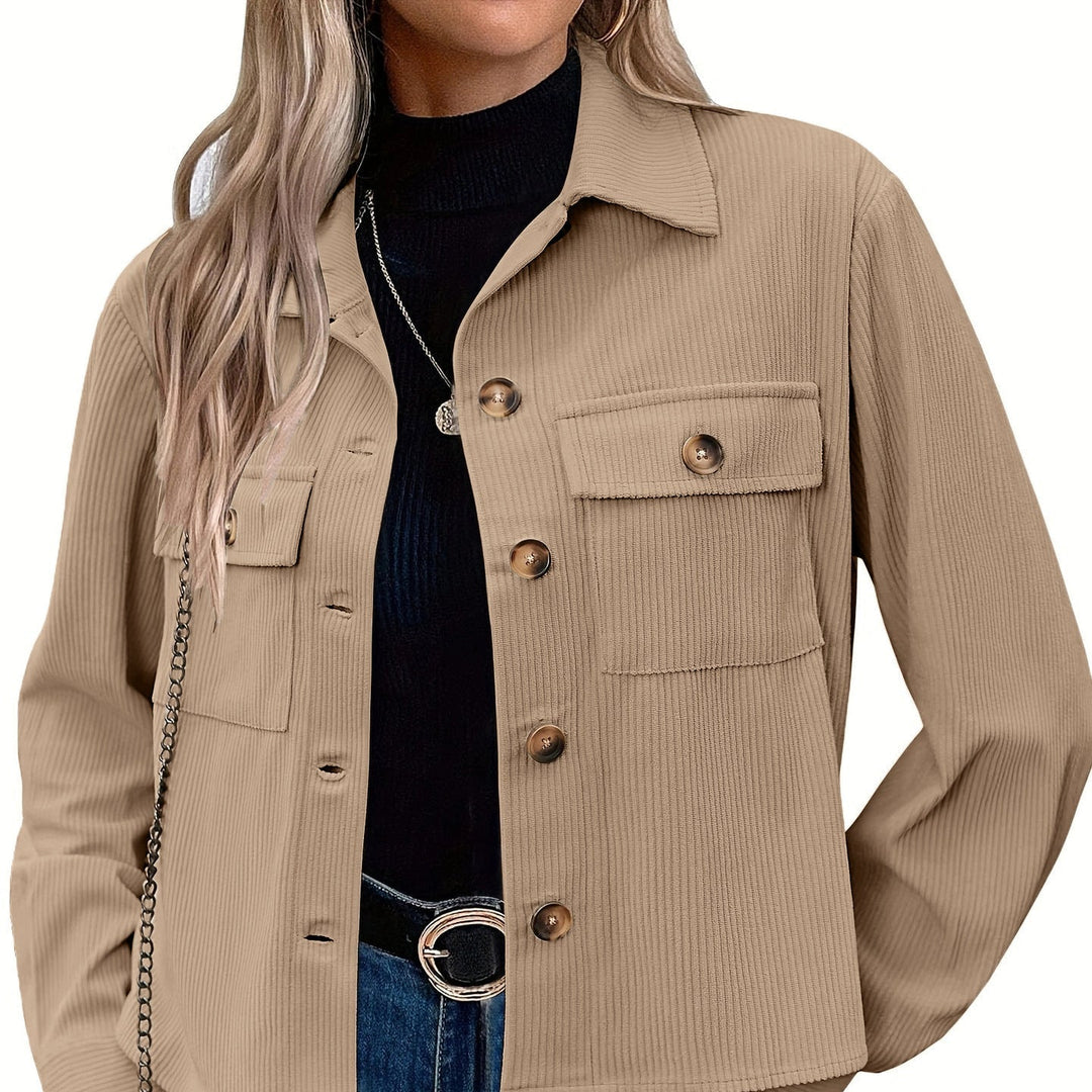 Drune | Damen Cordjacke mit Brusttaschen