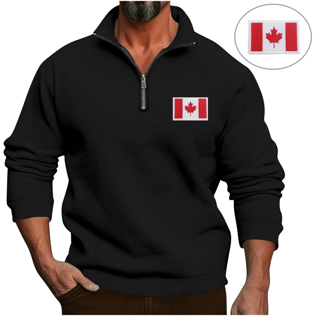 Herren Fleece-Pullover mit hoch schließendem Kragen und Reißverschluss Drune