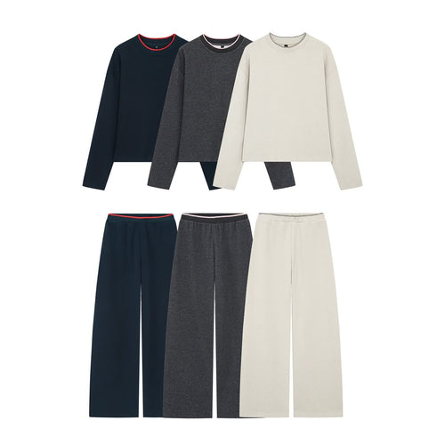 Damen Boxy-Rippstrick-Pullover mit Rundhalsausschnitt Drune