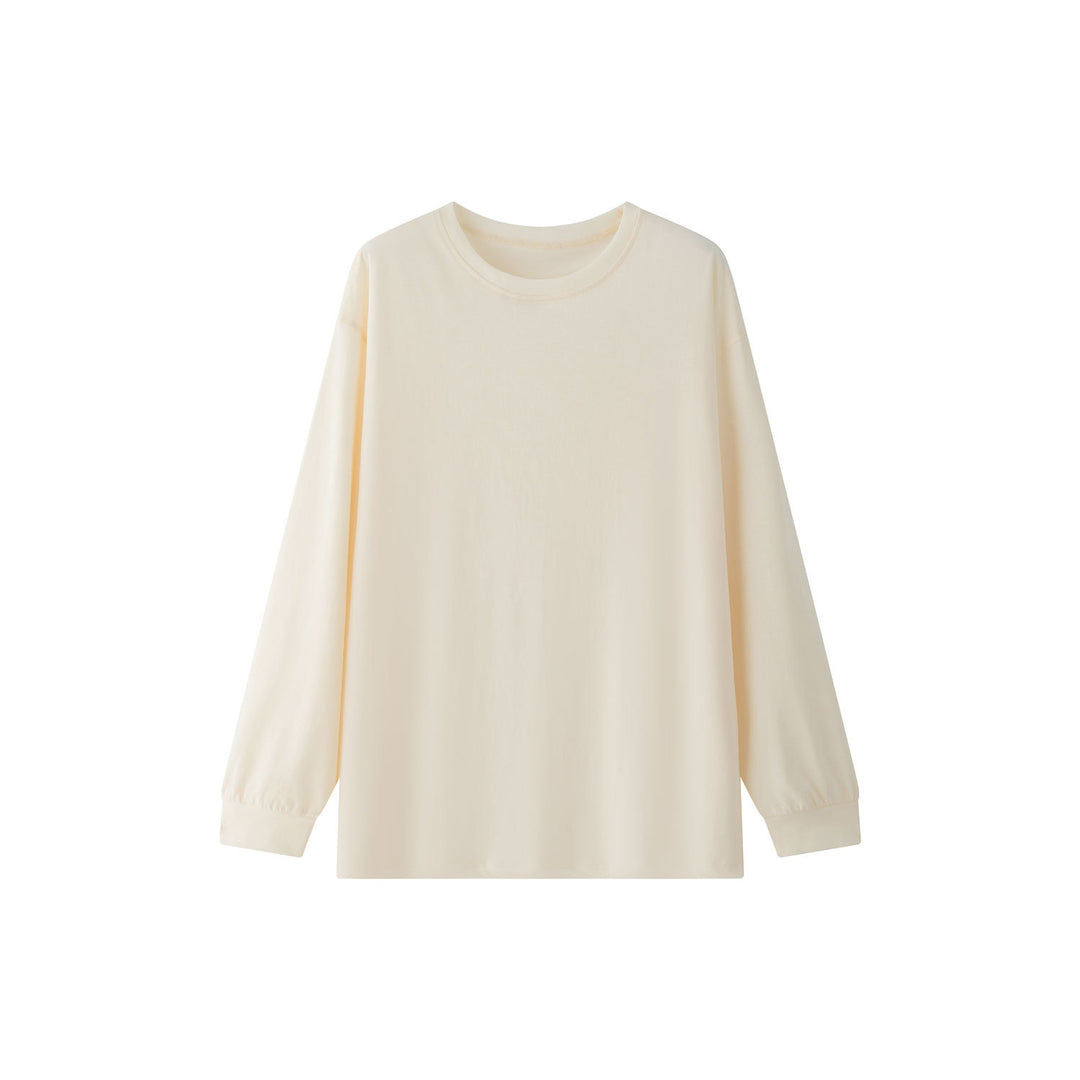 Damen Leichtes Relax-Sweatshirt aus Baumwoll‑Jersey mit überschnittener Schulter und gerundetem Saum Drune