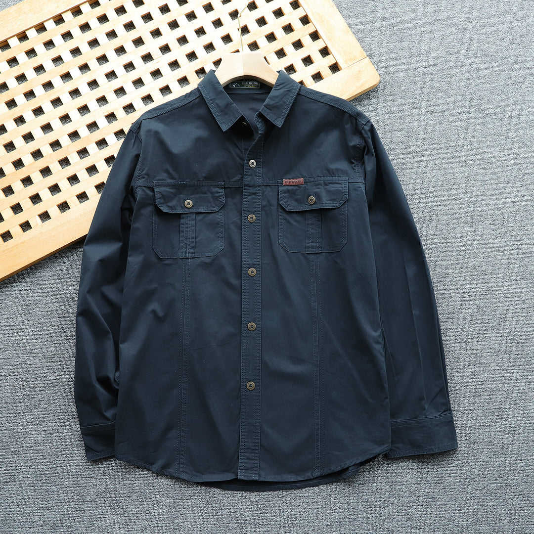 Herren Utility-Hemdjacke mit Brustklappen und verstärkten Nähten Drune