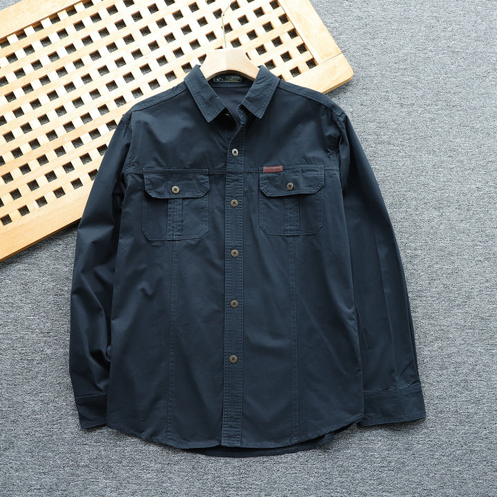 Herren Utility-Hemdjacke mit Brustklappen und verstärkten Nähten Drune