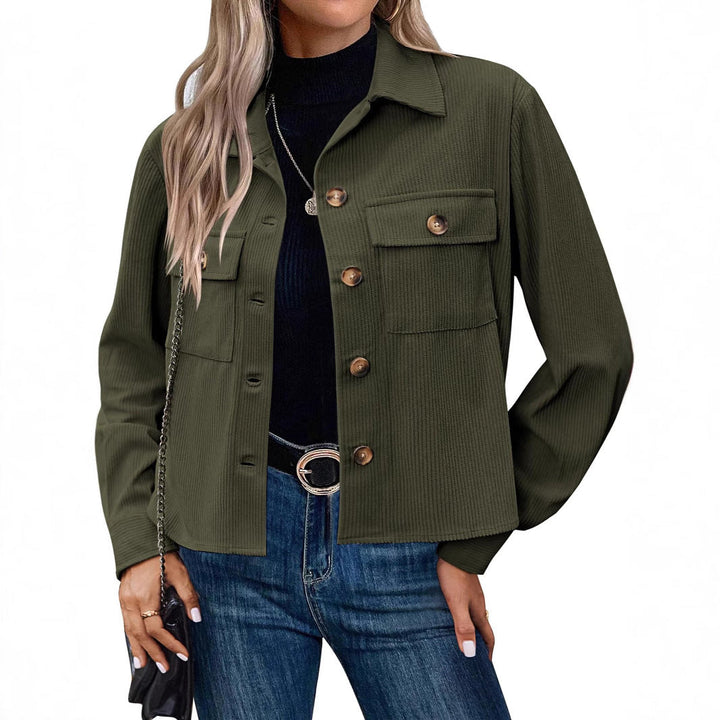 Drune | Damen Cordjacke mit Brusttaschen