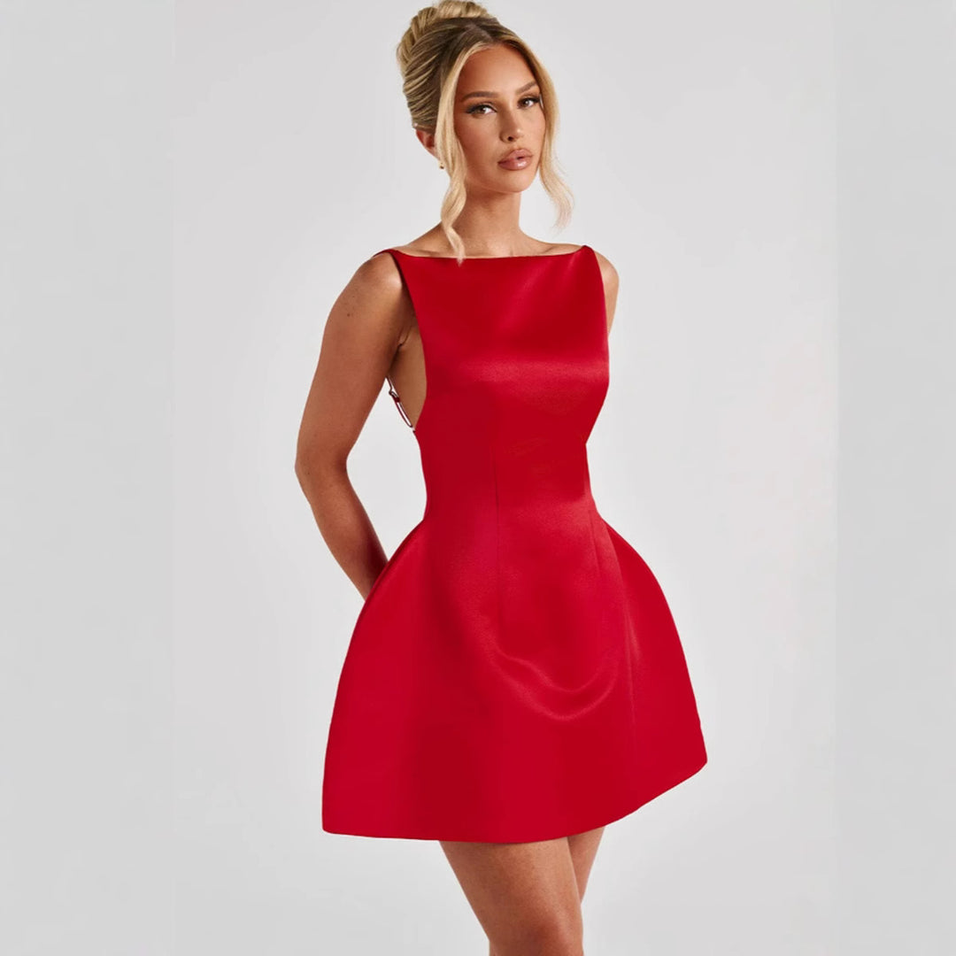 Damen Cocktailkleid mit elegantem A-Linien-Schnitt und glamourösem Taillierungsdesign Drune