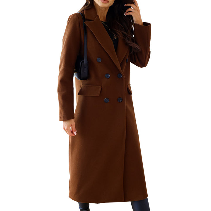 Damen Elegante und modische Wollmantel Drune