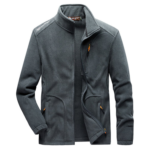 Herren Fleecejacke mit hohen Kragen und funktionalen Taschen Drune