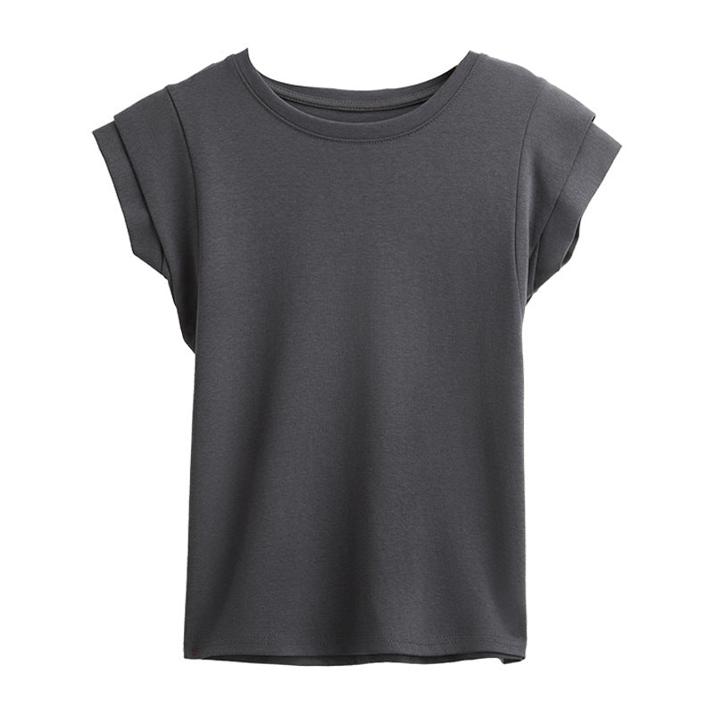 Damen elegantes Basic Shirt mit modischem Schnitt und bequemen Kurzarm Drune