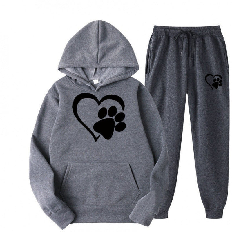 Damen Kuscheliger Hoodie und Jogginghose Set Drune