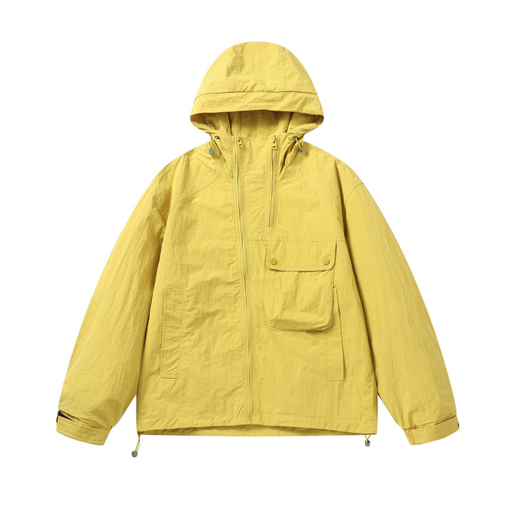 Unisex Leichte technische Kapuzenjacke im Boxy‑Schnitt mit Utility‑Taschen Drune