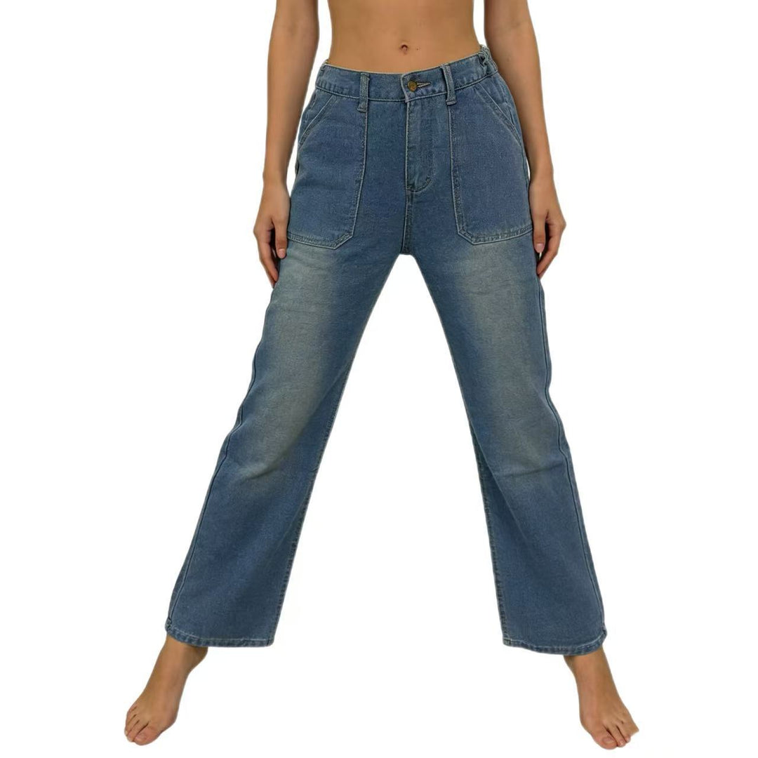 Damen High-Waist Jeans im Vintage-Stil Drune