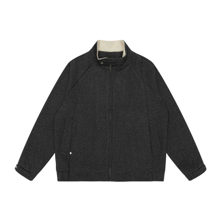 Damen Boxy-Zipjacke mit hohem Stehkragen, Raglanärmeln und verdecktem Reißverschluss Drune